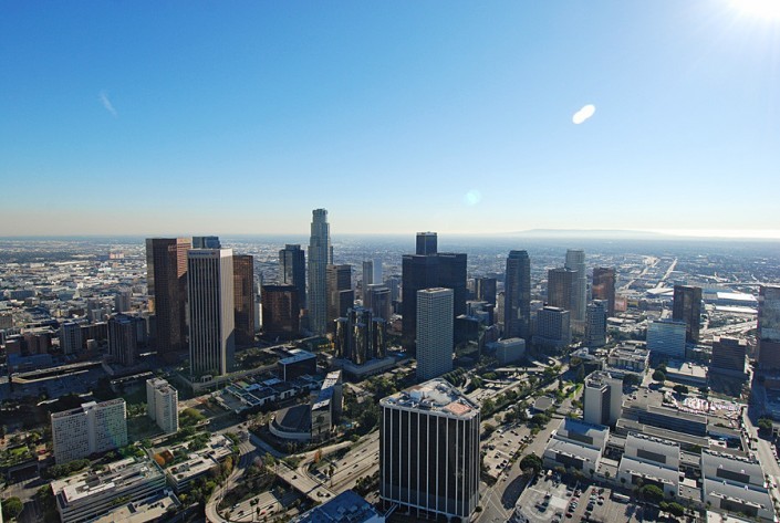downtown los angeles southeast view